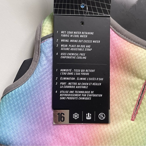 Canada Pooch Chill Seeker Cooling Vest - Rainbow - Size 16 - Picture 5 of 16